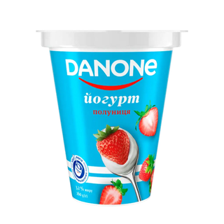 Йогурт Danone Полуниця 3,2%, стакан 260г