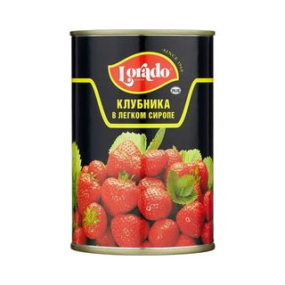 Lorado, Клубника Lorado 425Мл В Легком Сиропе, шт, ШК: 4008638172010