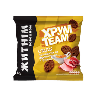 Сухарики ХрумTeam Житні Буженина-Французька гірчиця 90г
