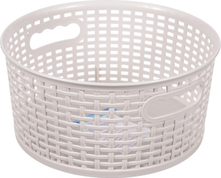 Кошик PRAKTYCZNA пластик. Круглий 4,5 л, 21,5х21,5х11,8 см, теплий сірий арт. 4K4831 И831