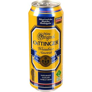 Пиво Oettinger 0.5л 4.9% світле баварське нефiльтроване weissbier з.б
