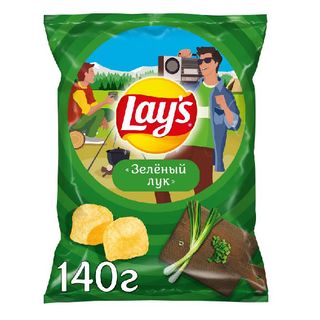 Чипсы Lay's зеленый лук 140гр