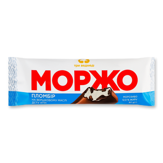 Морозиво «Три Ведмеді» «Моржо» пломбір ескімо 80г