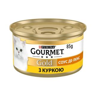 В/корм для котів Gourmet Gold Соус Де-Люкс курка в соусі 85г