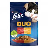 Корм 85 г Felix консерви для котів з яловичиною та птицею в желе Пауч