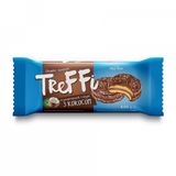 Печиво 100г Своя лінія Треффі цукрове перешароване начинкою в кондитерській глазурі з кокосом