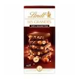 შოკოლადის ფილა შავი, მთლიანი თხილით /ლინდტი/ 150გ