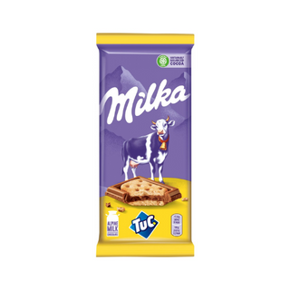 Шоколад Milka с крекером TUC, 87 гр.