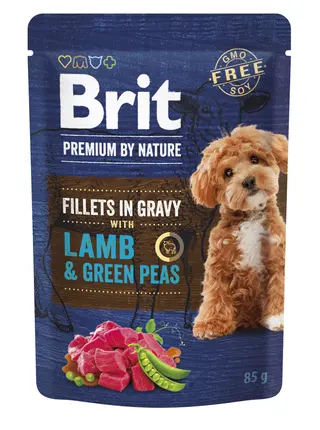 Brit Premium by Nature Dog Filets in Gravy Lamp & Green Peas 85g