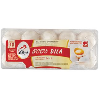 კვერცხი "დილა" მარკეტი 1 კატ. 10 ც / 4860007940015