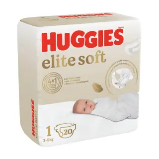 Huggies - საფენი ელიტ სოფტ #1 (3-5 კგ) - 20 ც