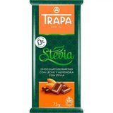 Шоколад Trapa Stevia молочний з мигдалем 75 г