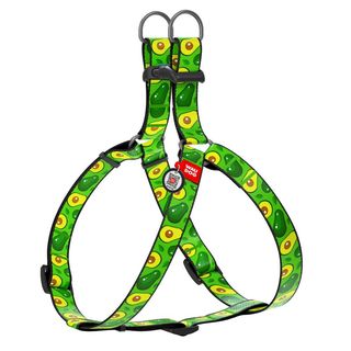 Шлея Collar WAUDOG Nylon нейлонова з QR малюнок Авокадо 15мм/ 40-55см
