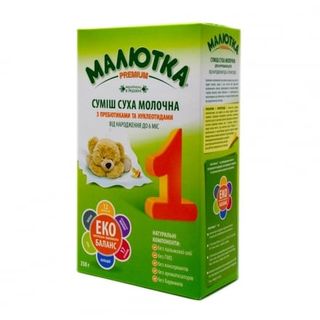 Молочна суміш 350г Малютка PREMIUM 1 суха швидкого приготування