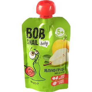 Пюре Равлик Боб 90г яблуко груша від 5 міс.гомогенізовне