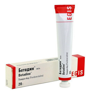 ბეტადინი მალამო 10% 20გრ ტუბი #1  Betadine ointment 20g tube#1