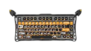 გეიმინგ კლავიატურა Mechanical keyboard GravaStar Mercury K1 Pro 80keys, GravaStar x Kailh Speedy Mint, BT/WL/USB, RGB, CyberFlare GSK1PRO_BO_BLK (15073)