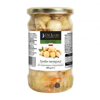 Гриби 280г De Luxe Foods&Goods Selected Печериці мариновані (Польща)