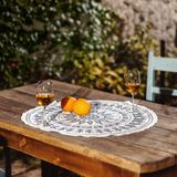 მრგვალი დასაფენი "სამეფო" თეთრი