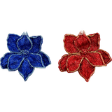 Прикраса новорічна Квітка Орхідея підвіска 10х10 см пластикова