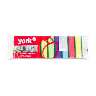 Губка для миття посуду York Midi 8x5x2,5 см 10шт/уп