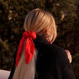 თმის სამაგრი წითელი