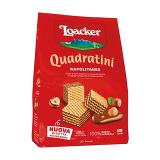 Вафли Loacker Quadratini Napolitaner 250 Г
