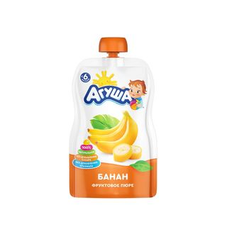 ПЮРЕ АГУША 90гр ФРУКТОВОЕ БАНАН, ШК: 4690228017629