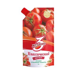 3 Желания, Кетчуп 3 Желания 450Гр Классический С Дозатором, шт, ШК: 4870035007673