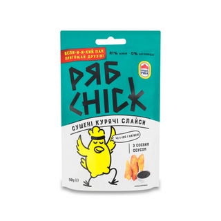 Слайси РябChick курячі сушені з соєвим соусом 50г