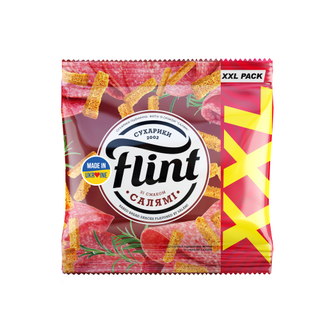 Сухарики Flint пшенично-житні зі смаком салямі 140г
