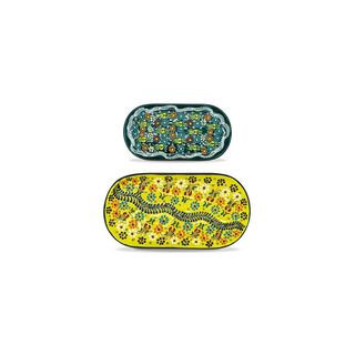 ნაკრები თეფშების ოვალური ორნამენტებით 10 სმ/14 სმ 1x2 Istanbul WD Lifestyle-306462