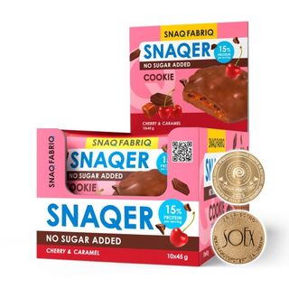 SNAQ FABRIQ "SNAQER" ორცხობილა ალუბალი და კარამელი 45გრ