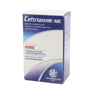 Ceftriaxon ABC- ცეფტრიაქსონი ABC ფლაკონი 1გ+3.5მლ გამხსნელი