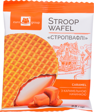 Вафлі Єврогруп 33 г з карамельною начинкою