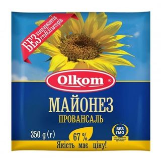 Майонез 350г Олком Провансаль столовий висококалорійний 67%
