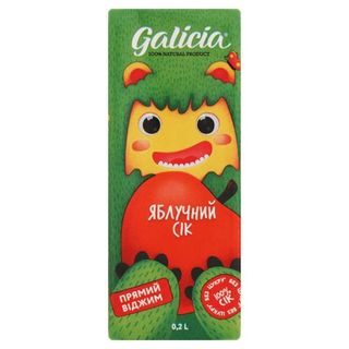 Сік Galicia яблучний неосвітл. 0,2л