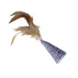 Іграшка YIWU для котів Дражнилка з пірʼям колір в асортименті 14х3 см