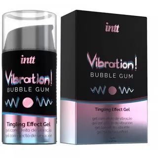Рідкий вібратор Intt Vibration Bubble Gum (15 мл), густий гель, дуже смачний, діє до 30 хвилин (AFSO3348)