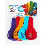 Кульки повітряні 10 дюймів пастель з малюнком 5 шт