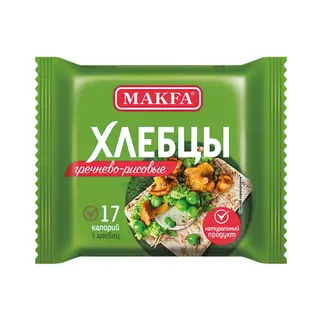 MAKFA Хлебцы воздушные гречнево-рисовые, 60 гр.