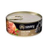 Savory Cat Can Adult Sterilised консерви курка д/стериліз. котів, 100г