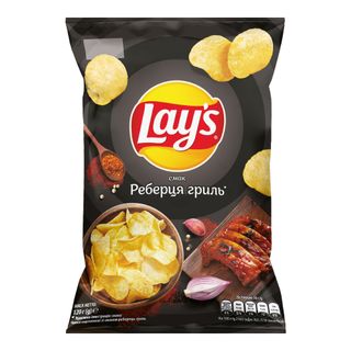 Чипси картопляні Lay's зі смаком реберець гриль 120 г