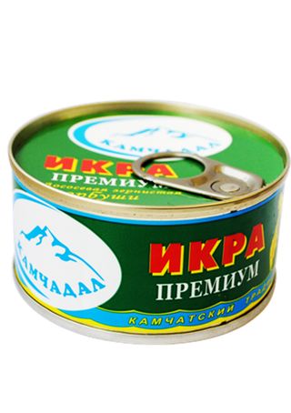 Ікра лососева Камчадал червона зерниста  ГОСТ ключ ж/б 100 г