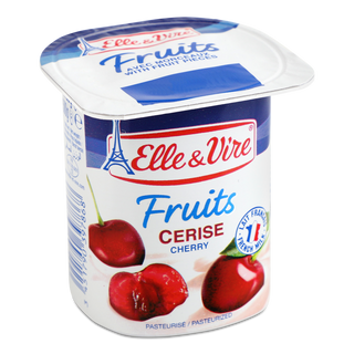 Десерт молочний Elle&Vire з вишнею 2,3% стакан 125г