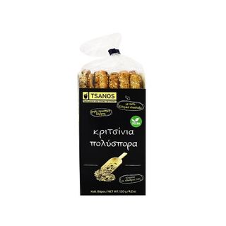 პურის ჩხირები მარცვლეულით 120გრ ცანოსი