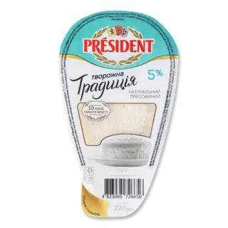 Сир President Творожна традиція 5% ванночка 220г