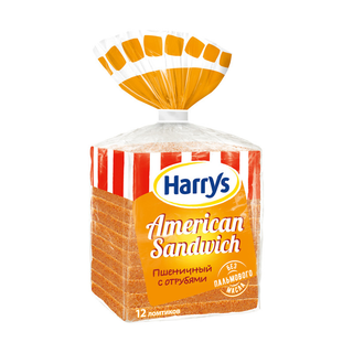 Хлеб Harrys для сэндвичей пшеничный с отрубями 515 г