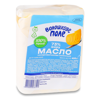 Масло солодковершкове «Волошкове поле» «Селянське» 73% 400г