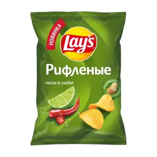 Чипсы Lay's рифленые чили/лайм 125г